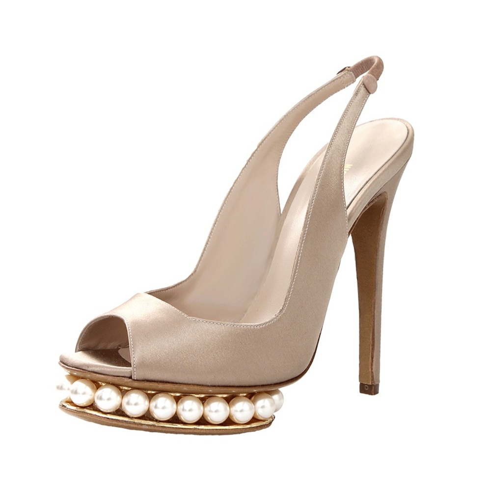 NICHOLAS KIRKWOOD Casati Pearl Slingback Peeptoe